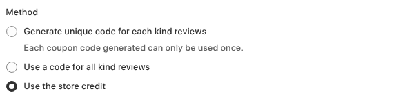 Use the store credit